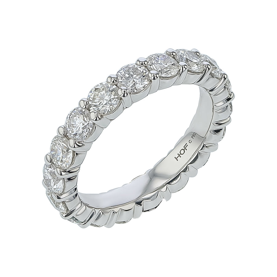Signature 3.01-3.11ct Diamond Eternity Band in 18K White Gold, Size 6.5