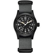 38mm Khaki Field Watch with Grey Dial in Stainless Steel and Black PVD, Nato Strap