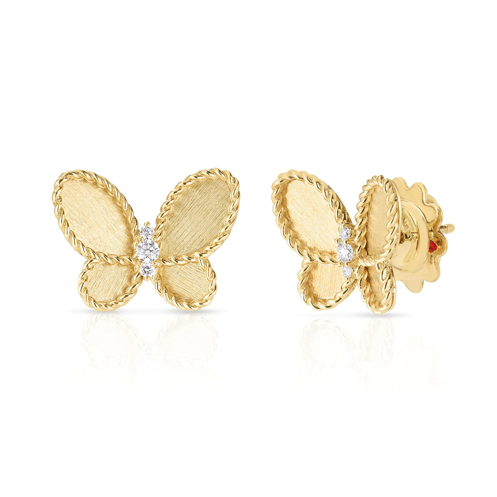 Jasmine Diamond Butterfly Earrings in 18K Yellow Gold