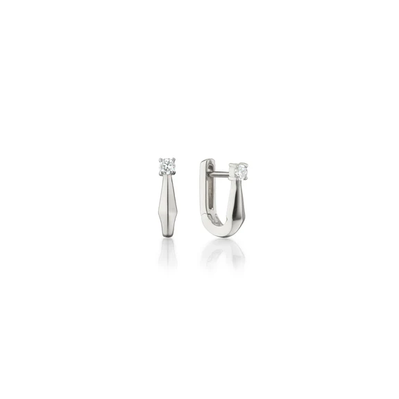 Point North 0.15ct Sapphire Hoop Earrings in Sterling Silver, Small