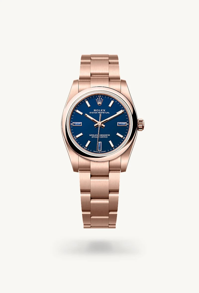 Rolex Oyster Perpetual 34 18 kt Everose gold, M124205-0002