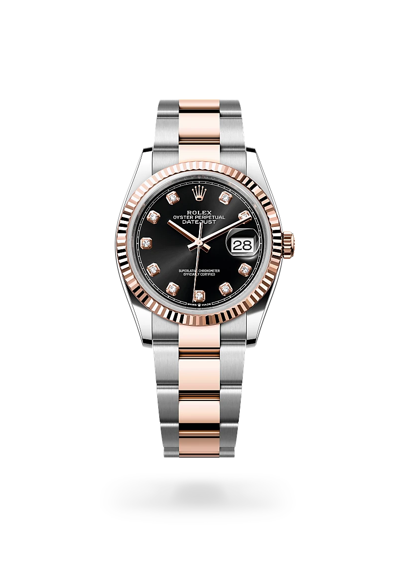 rolex Datejust in Everose Rolesor - combination of Oystersteel and Everose gold, M126231-0020 - Schiffman's Jewelers