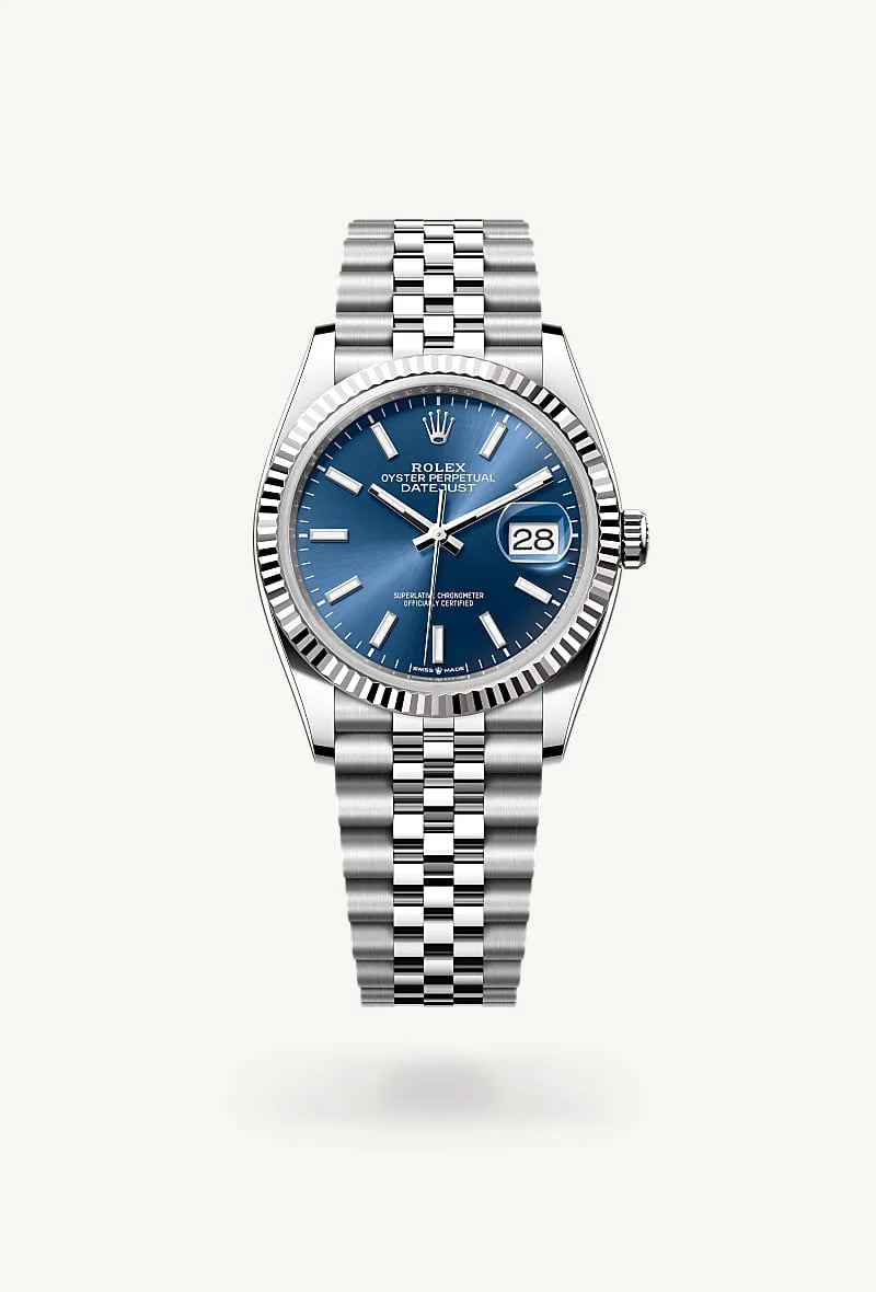 Rolex Datejust in White Rolesor - combination of Oystersteel and white gold, M126234-0017 - Schiffman's Jewelers