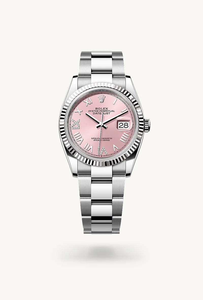 Rolex Datejust in White Rolesor - combination of Oystersteel and white gold, M126234-0066 - Schiffman's Jewelers