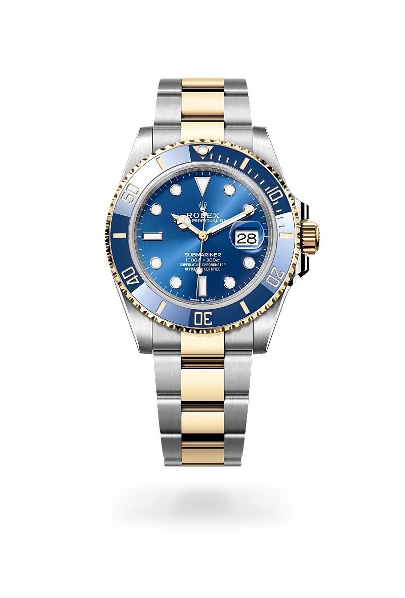 rolex Submariner in Yellow Rolesor - combination of Oystersteel and yellow gold, M126613LB-0002 - Schiffman's Jewelers