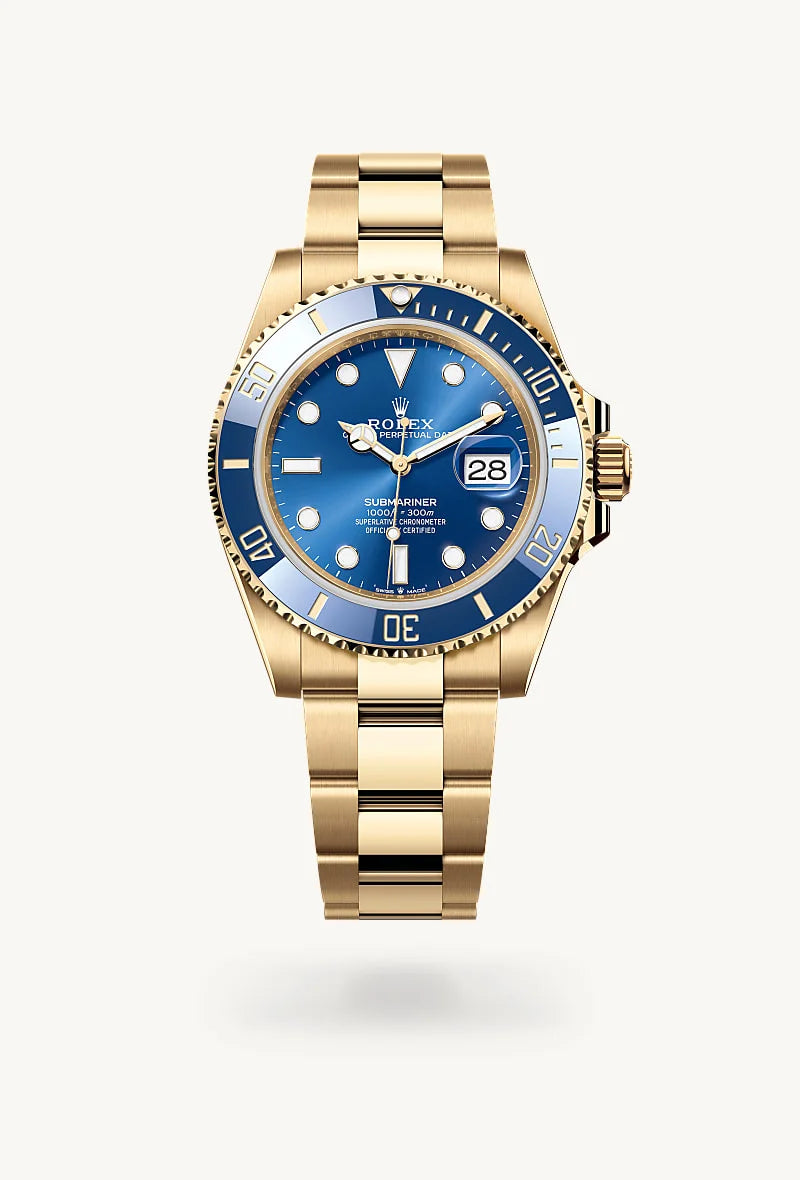 rolex Submariner in 18 kt yellow gold, M126618LB-0002 - Schiffman's Jewelers