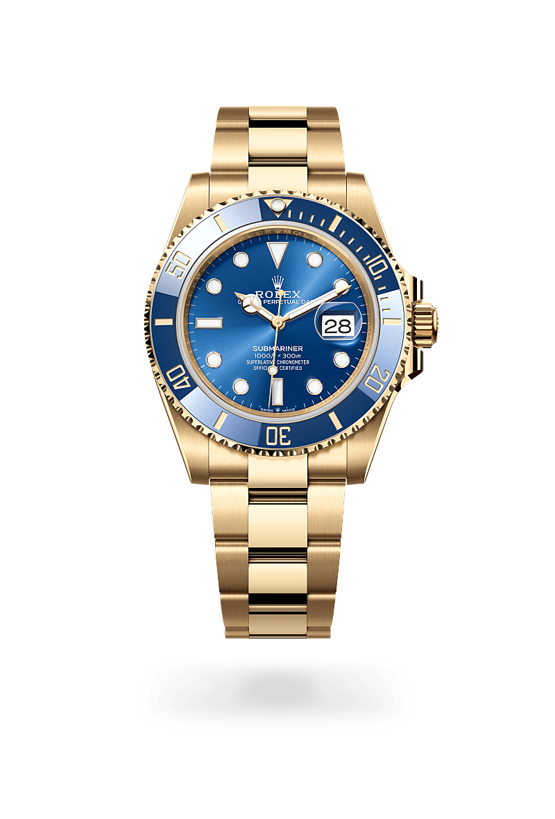 rolex Submariner in 18 kt yellow gold,  - Schiffman's Jewelers