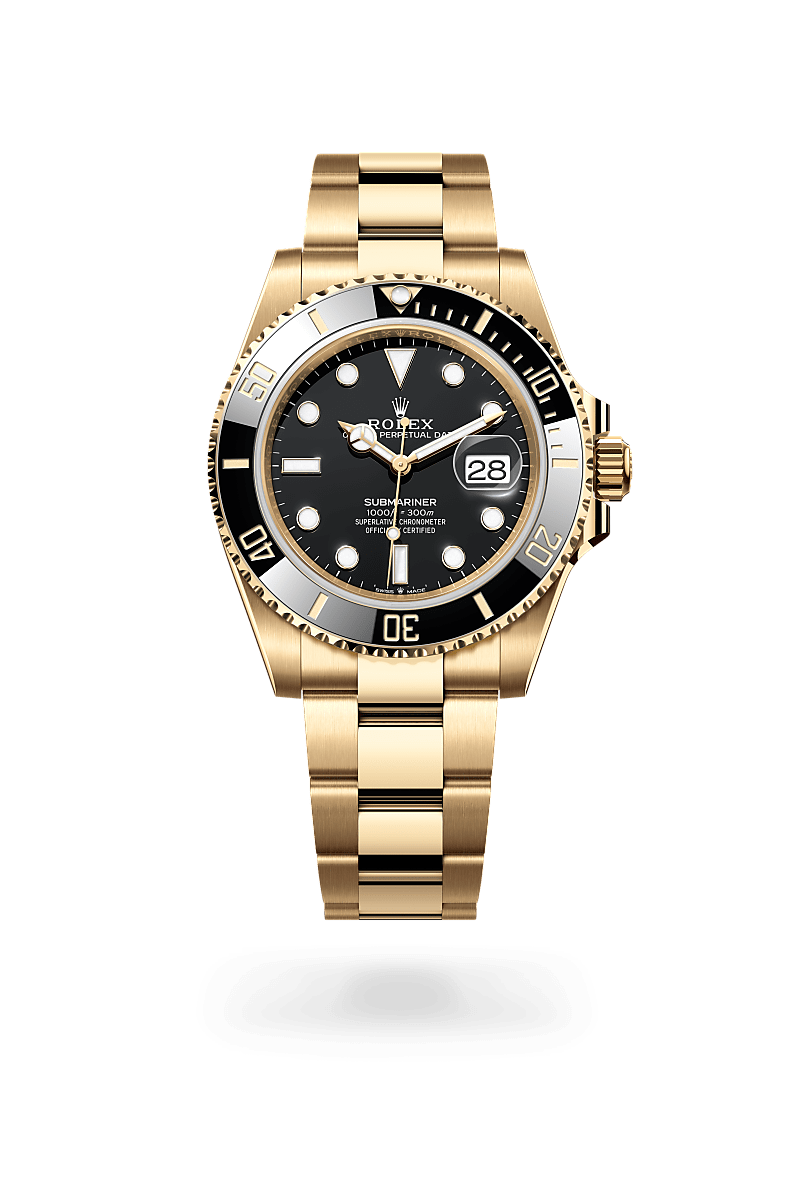 rolex Submariner in 18 kt yellow gold,  - Schiffman's Jewelers