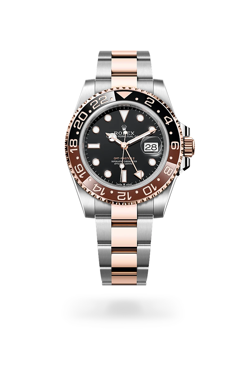 Rolex GMT-Master II in Everose Rolesor - combination of Oystersteel and Everose gold, M126711CHNR-0002 - Schiffman's Jewelers