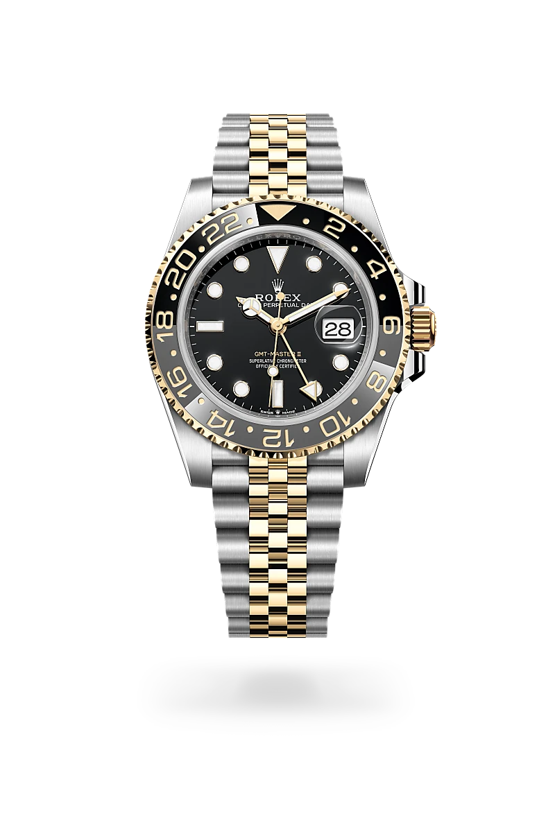 rolex GMT-Master II in Yellow Rolesor - combination of Oystersteel and yellow gold, M126713GRNR-0001 - Schiffman's Jewelers