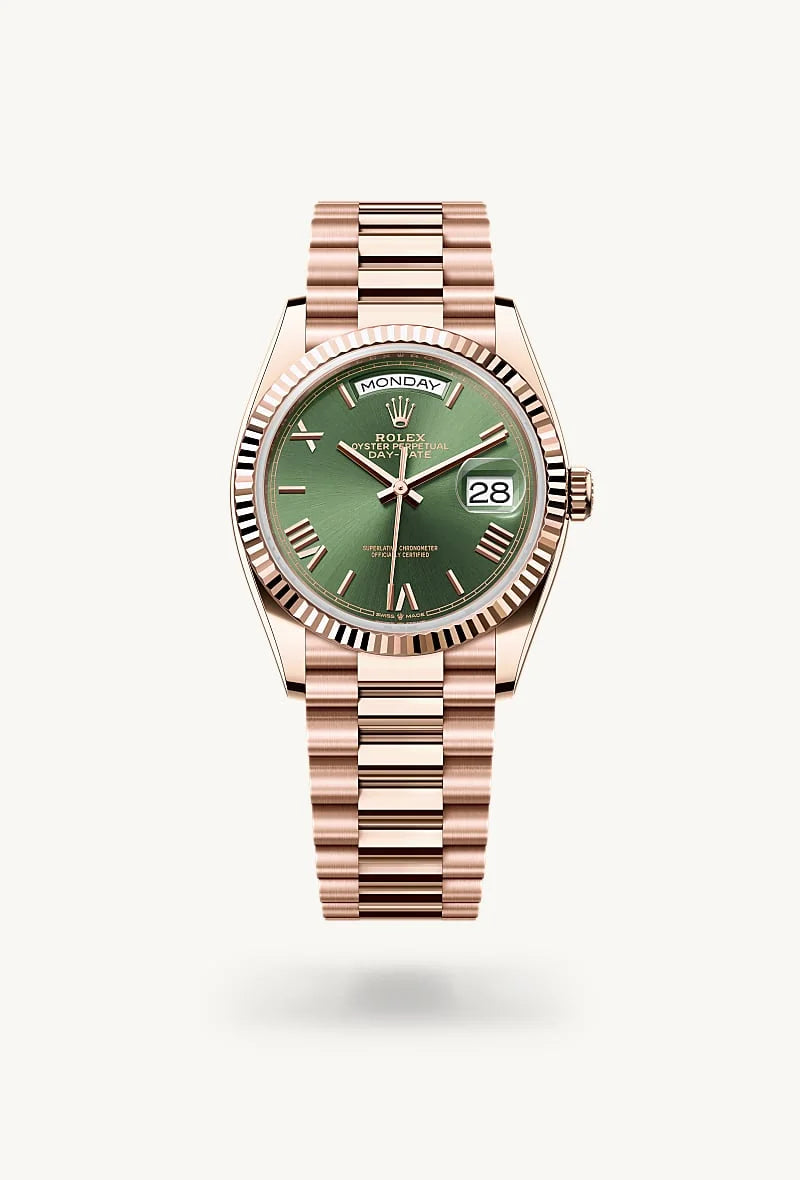 Rolex Day-Date in 18 kt Everose gold, M128235-0089 - Schiffman's Jewelers