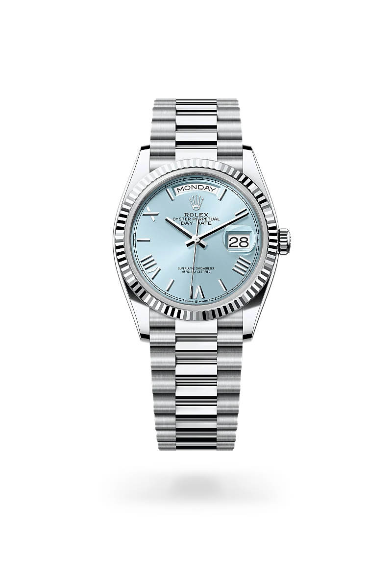 rolex Day-Date in Platinum, M128236-0018 - Schiffman's Jewelers