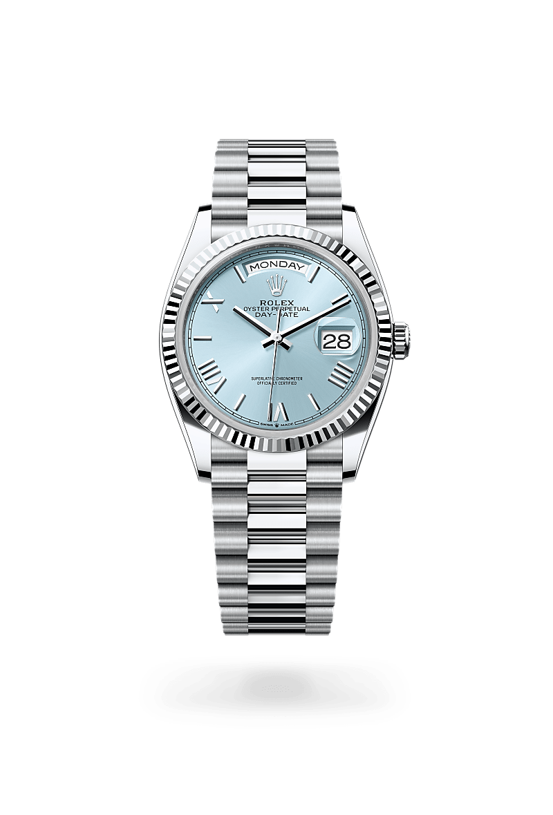 rolex Day-Date in Platinum, M128236-0018 - Schiffman's Jewelers