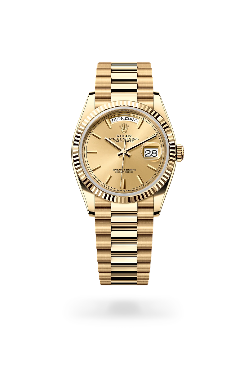 rolex Day-Date in 18 kt yellow gold, M128238-0045 - Schiffman's Jewelers