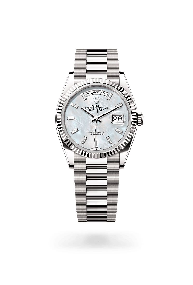 rolex Day-Date in 18 kt white gold,  - Schiffman's Jewelers