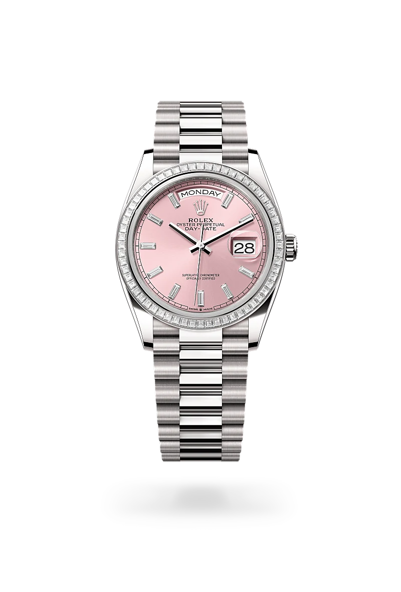 Rolex Day-Date 36 18 kt white gold, M128399TBR-0029