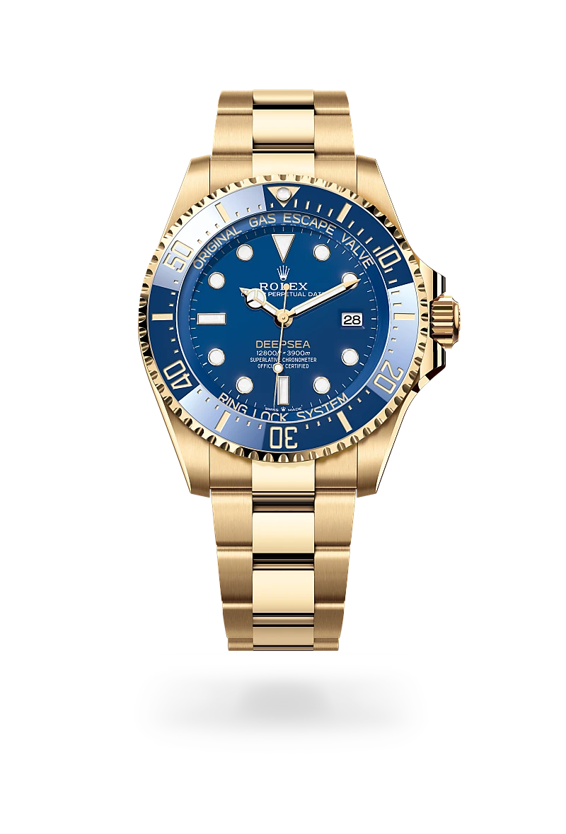 rolex Deepsea in 18 kt yellow gold, M136668LB-0001 - Schiffman's Jewelers