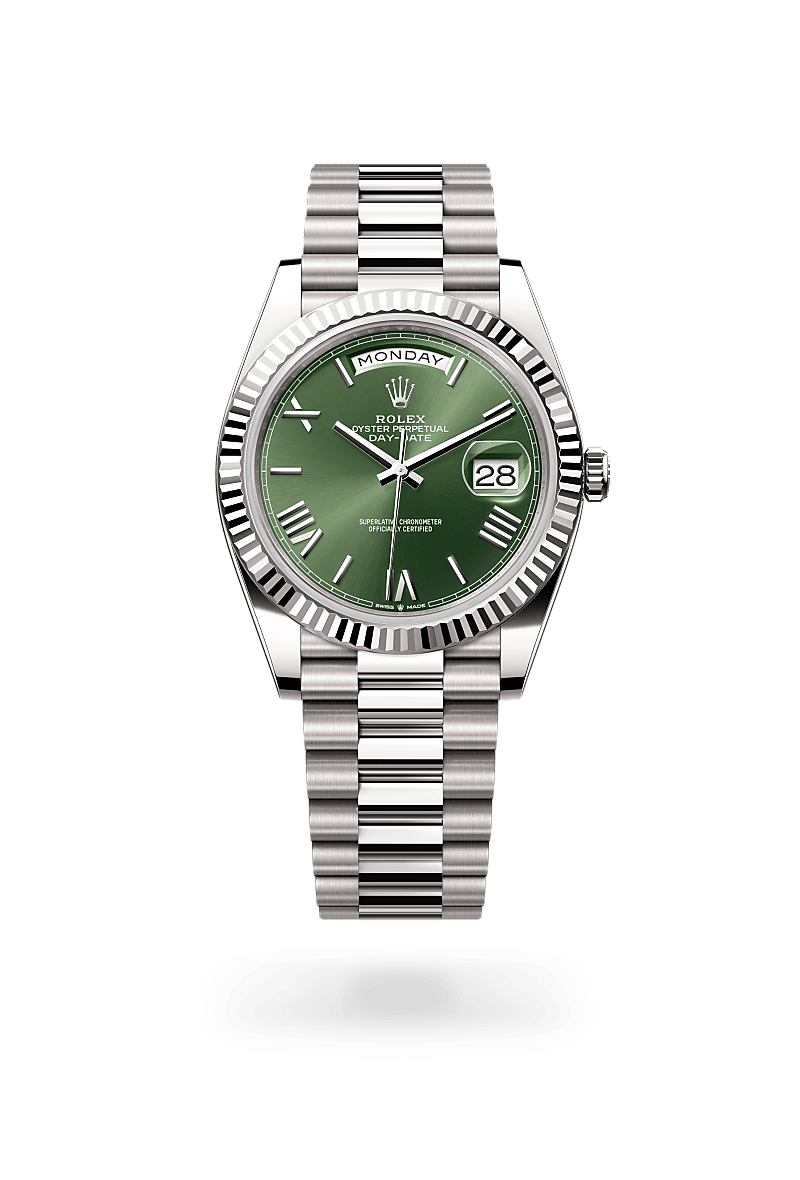 rolex Day-Date in 18 kt white gold,  - Schiffman's Jewelers