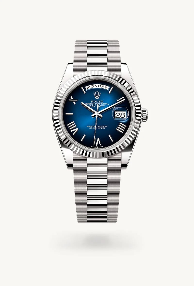 Rolex Day-Date in 18 kt white gold, M228239-0076 - Schiffman's Jewelers