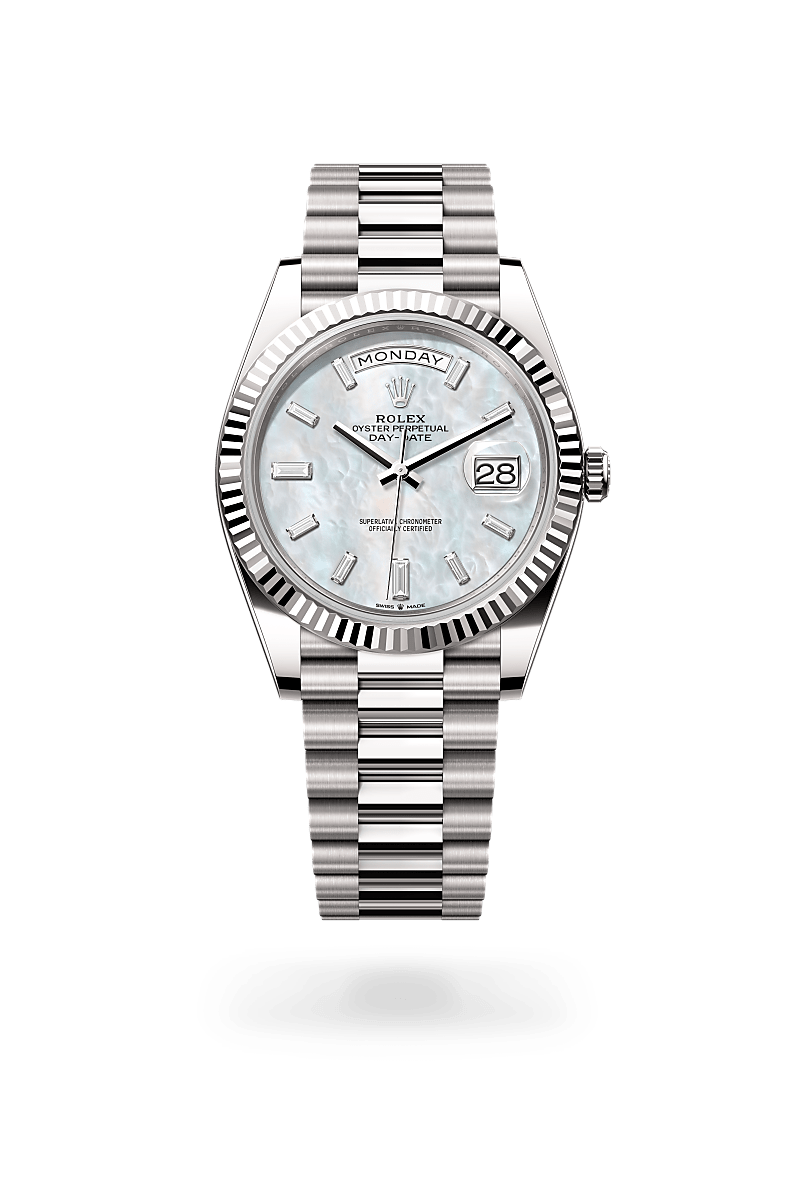 rolex Day-Date in 18 kt white gold,  - Schiffman's Jewelers