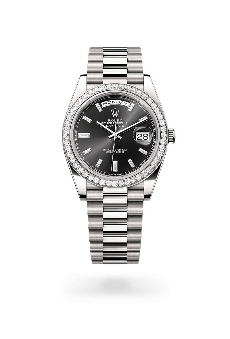 rolex Day-Date in 18 kt white gold,  - Schiffman's Jewelers