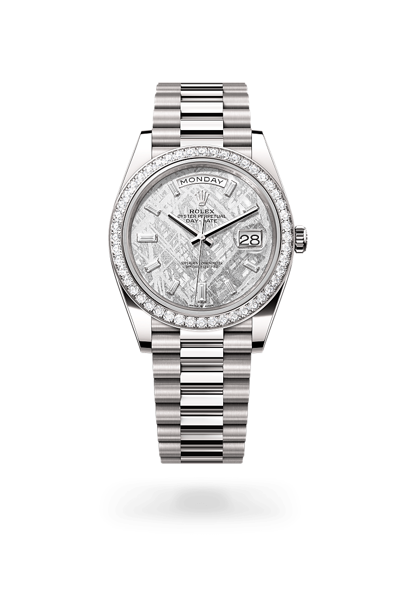 rolex Day-Date in 18 kt white gold,  - Schiffman's Jewelers