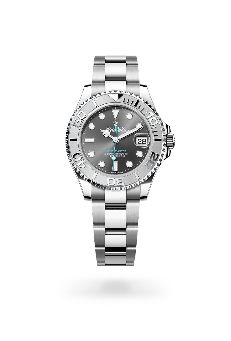 rolex Yacht-Master in Rolesium - combination of Oystersteel and platinum, M268622-0002 - Schiffman's Jewelers
