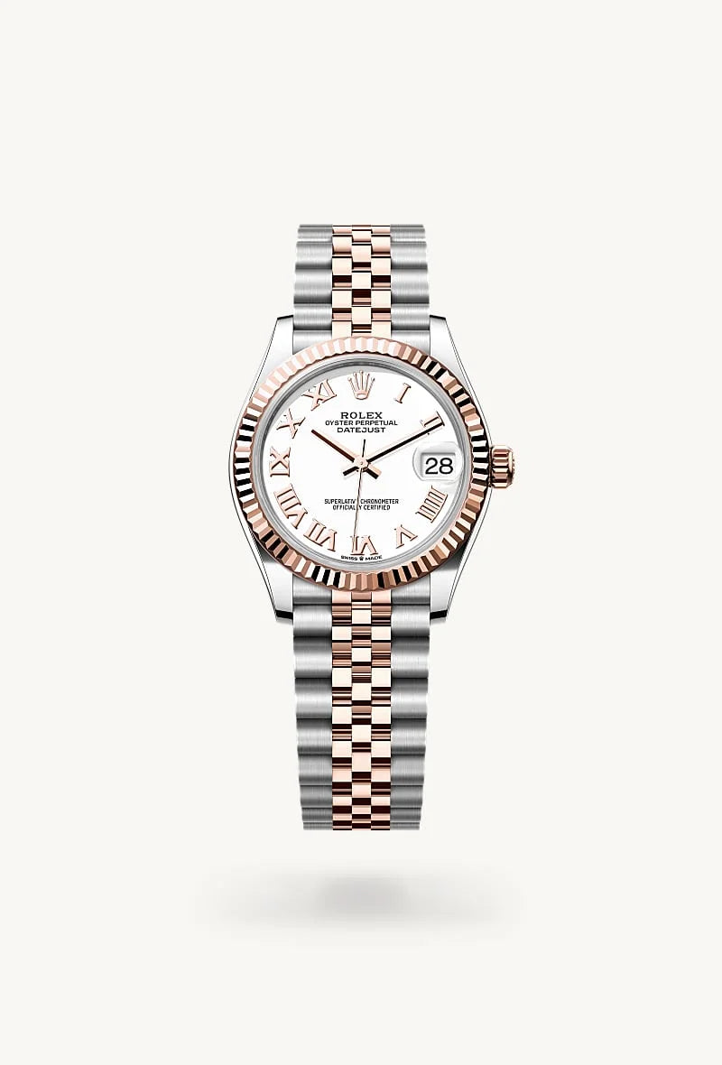 rolex Datejust in Everose Rolesor - combination of Oystersteel and Everose gold, M278271-0002 - Schiffman's Jewelers