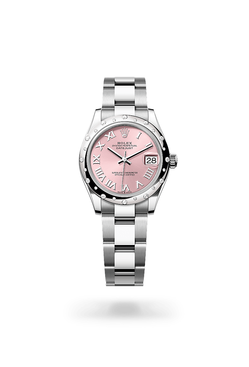 rolex Datejust in White Rolesor - combination of Oystersteel and white gold, M278344RBR-0021 - Schiffman's Jewelers