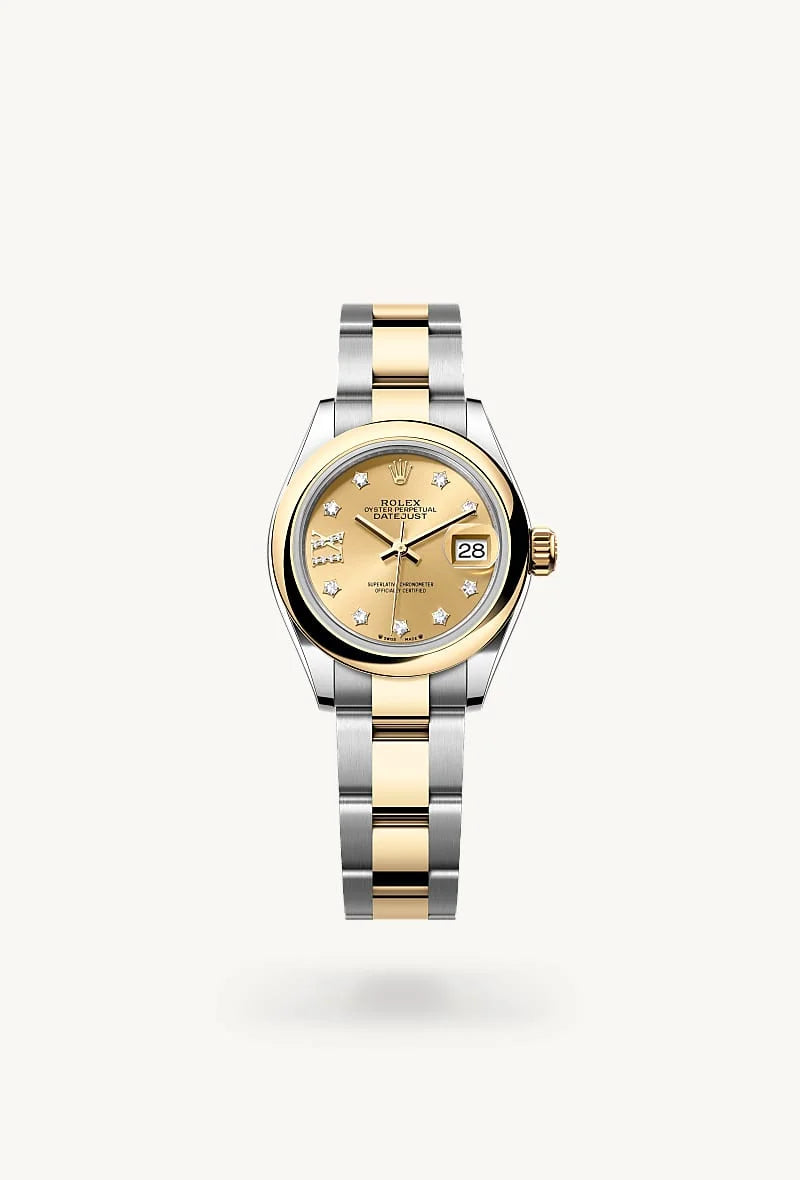 rolex Lady-Datejust in Yellow Rolesor - combination of Oystersteel and yellow gold, M279163-0021 - Schiffman's Jewelers