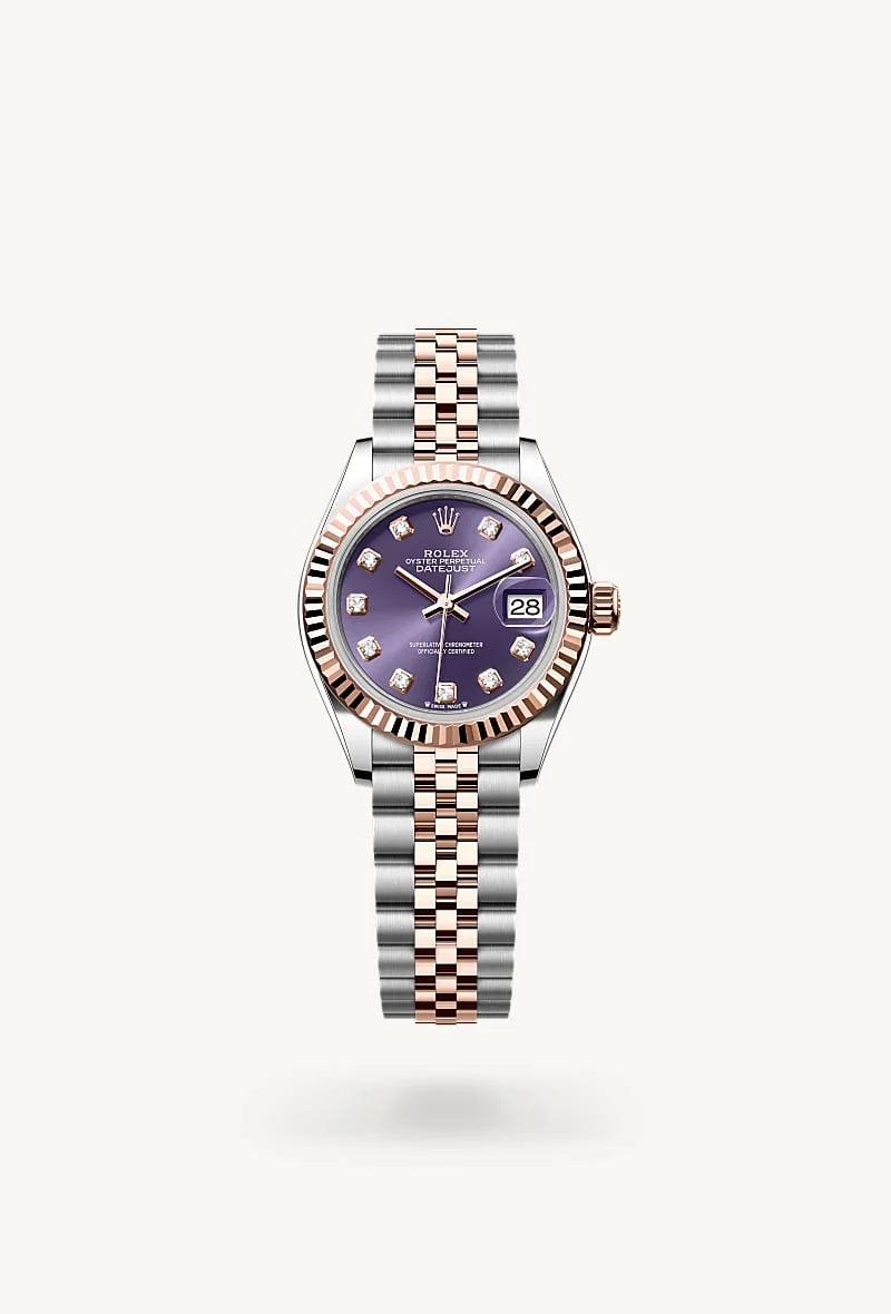 rolex Lady-Datejust in Everose Rolesor - combination of Oystersteel and Everose gold, M279171-0015 - Schiffman's Jewelers