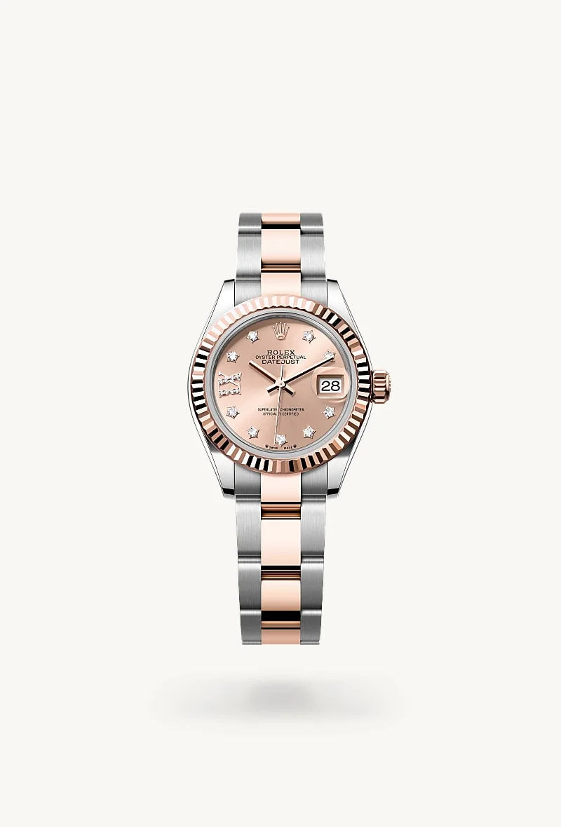 rolex Lady-Datejust in Everose Rolesor - combination of Oystersteel and Everose gold, M279171-0028 - Schiffman's Jewelers