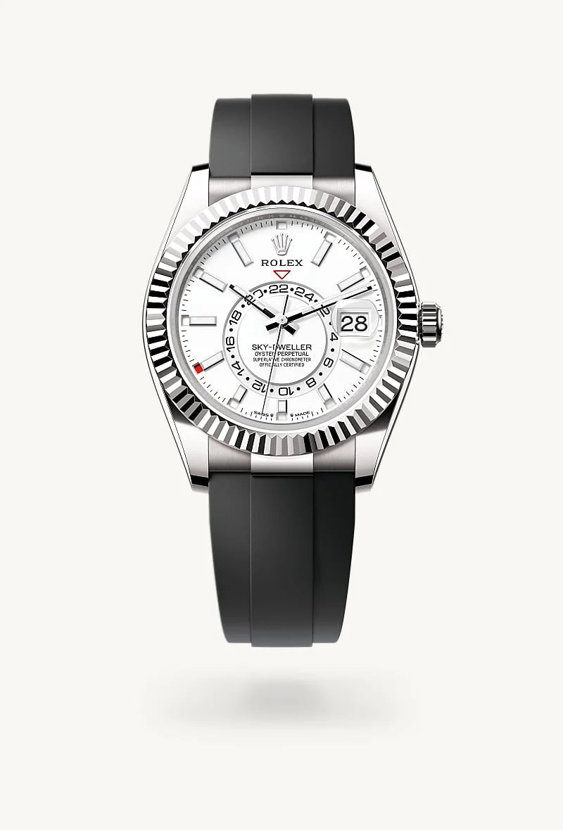 rolex Sky-Dweller in 18 kt white gold, M336239-0003 - Schiffman's Jewelers