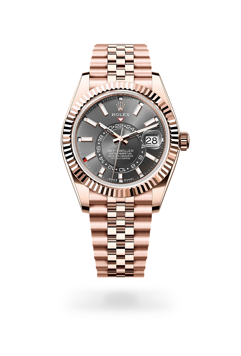 rolex Sky-Dweller in 18 kt Everose gold, M336935-0008 - Schiffman's Jewelers
