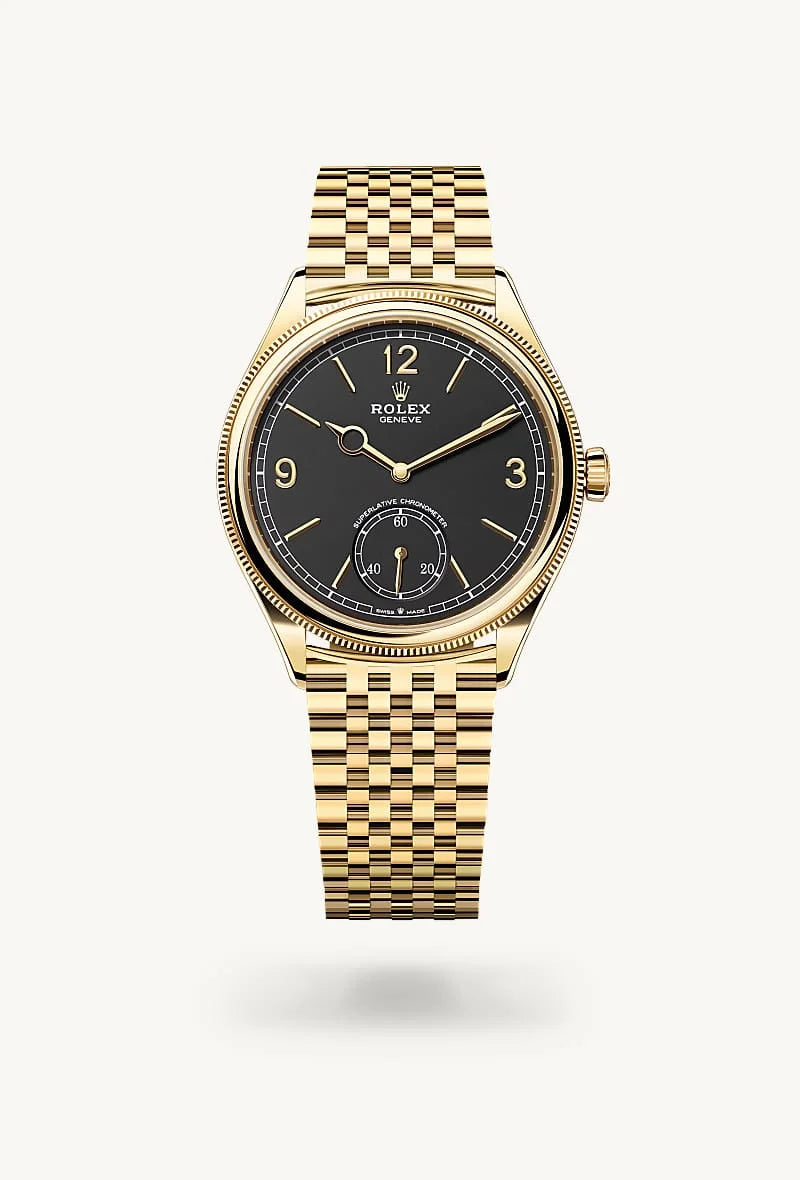 rolex 1908 in 18 kt yellow gold, M52508-0007 - Schiffman's Jewelers