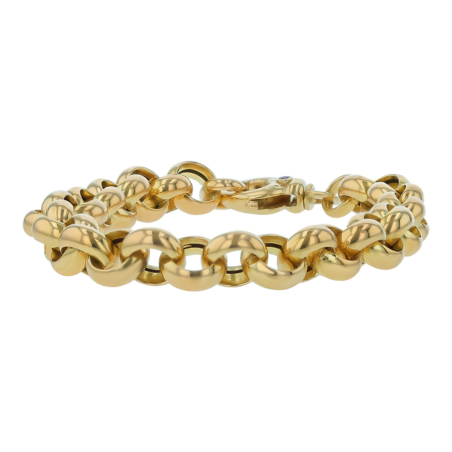Roberto Coin Vintage Rolo Chain Bracelet in 18K Yellow Gold 7.25"