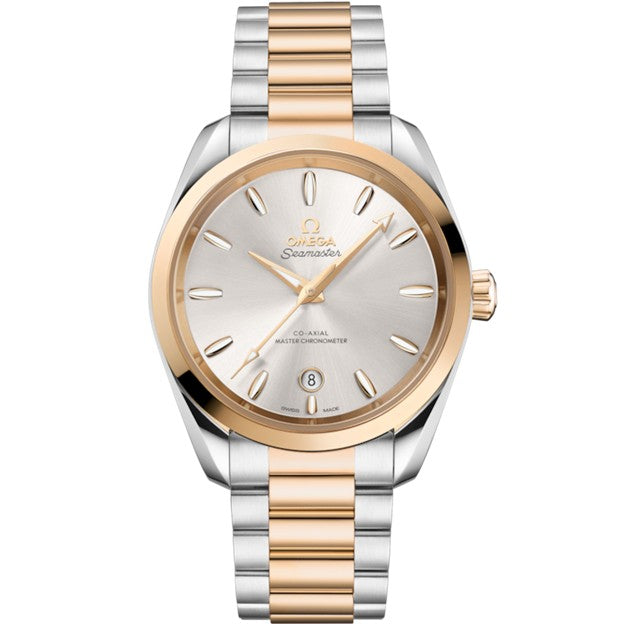 38mm Seamaster Aqua Terra Shades Watch with Silver Dial in Stainless Steel and 18K Yellow Gold, Bracelet