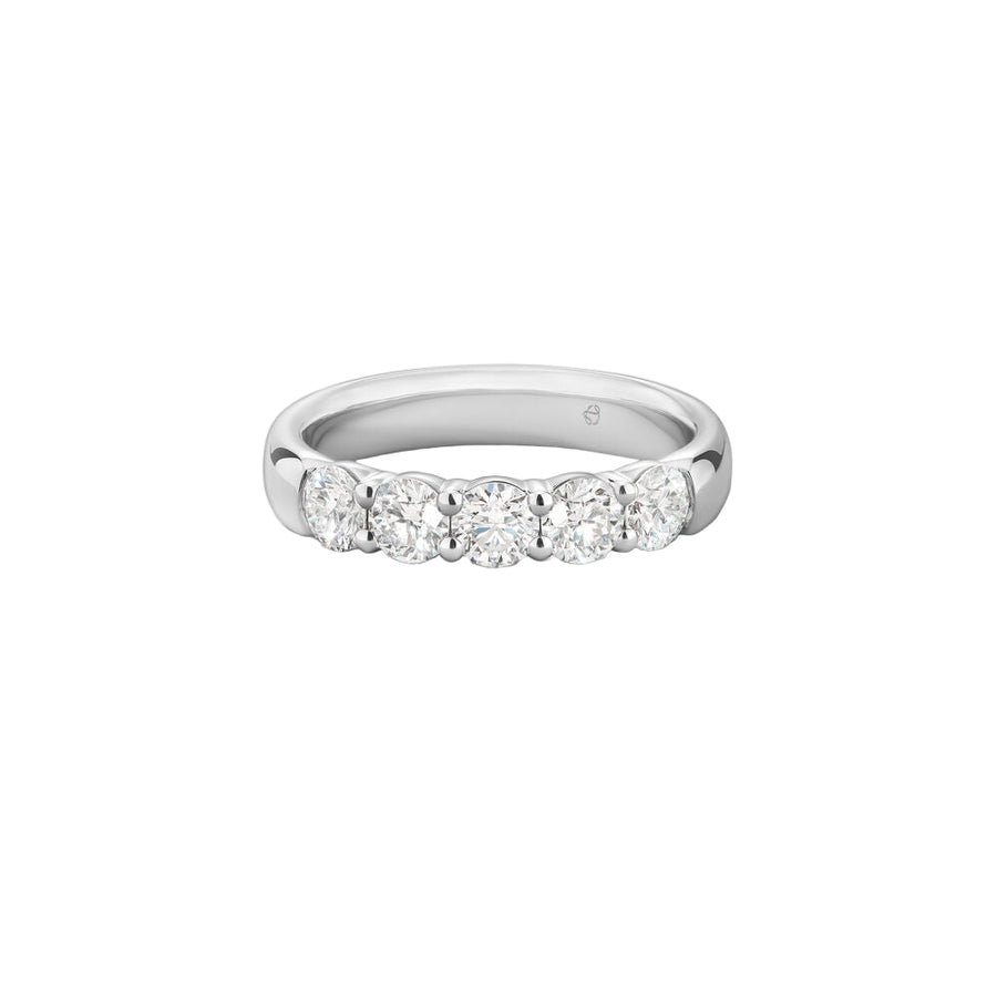 Signature 1.60ct Diamond 5 Stone Band in Platinum, size 6.5
