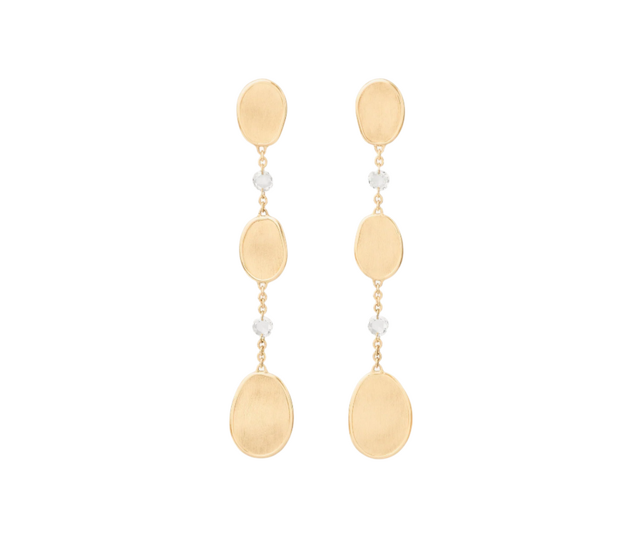 Lunaria 0.41ct Diamond Drop Earrings in 18K Yellow Gold