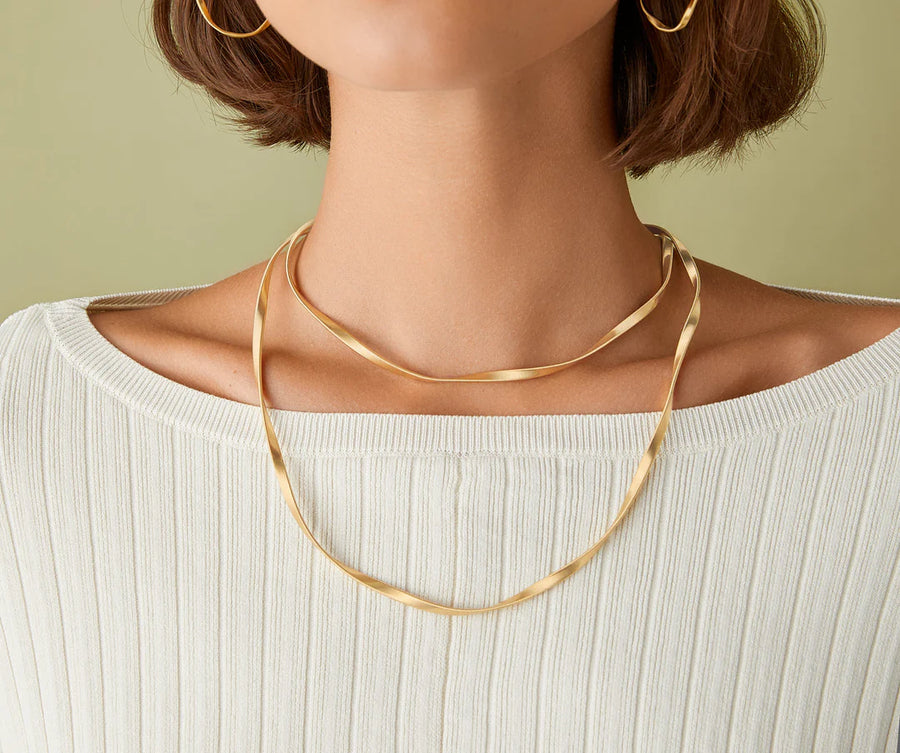 Marrakech Coiled Necklace in 18K Yellow Gold, 36"
