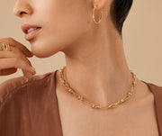Marrakech Onde 0.66ct Diamond Necklace in 18K Yellow and White Gold, 18"