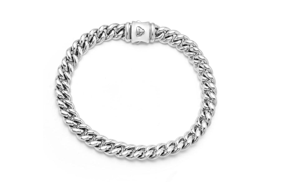 Anthem Curb Chain Bracelet in Sterling Silver, Size 8