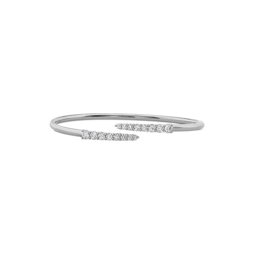 Identity Diamond Bangle Bracelet in 18K White Gold
