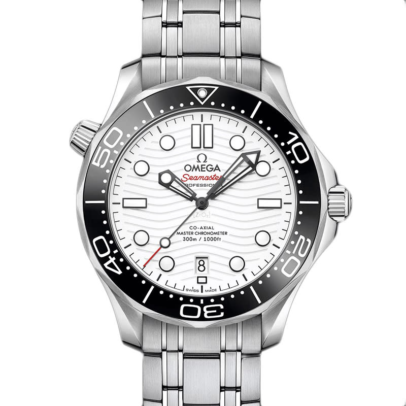 42mm Seamaster Diver 300M Watch with White Dial in Stainless Steel, Bracelet