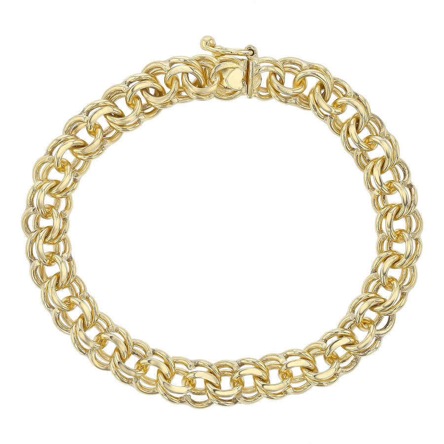 Spiral Link 7.8mm Bracelet in 14K Yellow Gold, 7.25in
