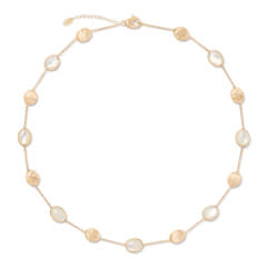 Siviglia Mother of Pearl Necklace in 18K Yellow Gold, 16.5in