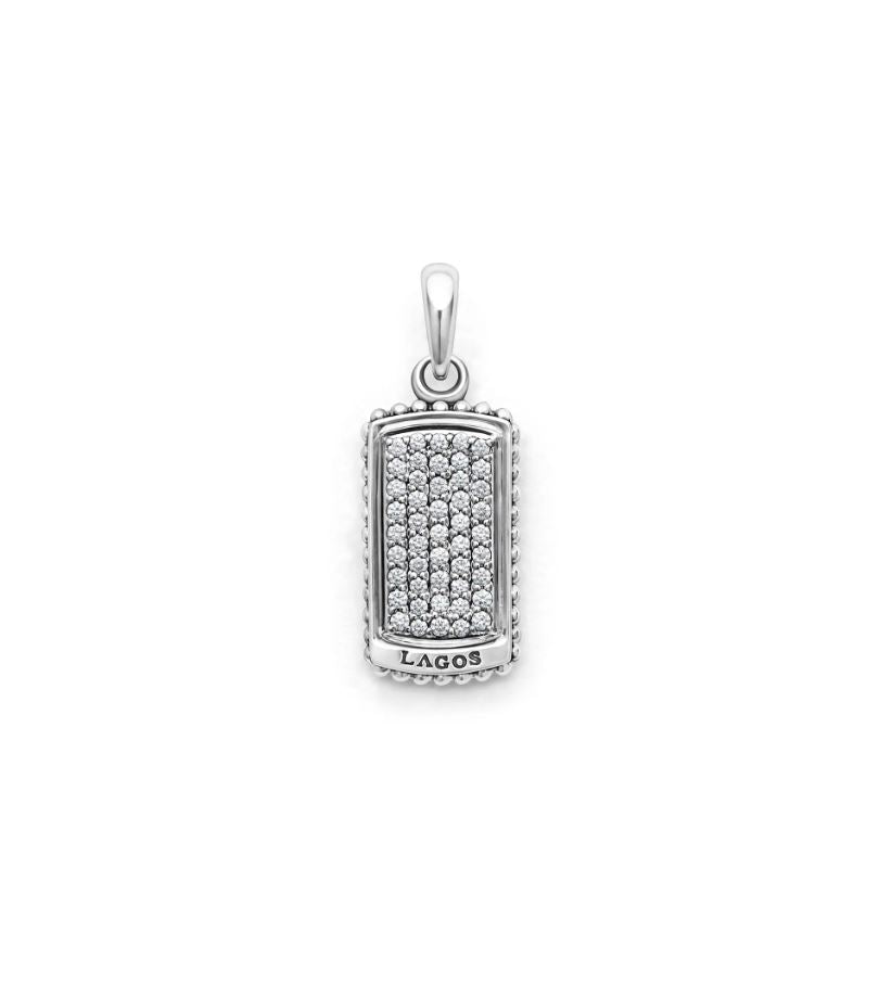 Anthem 0.51Ct Diamond Tag Pendant without Chain in Sterling Silver