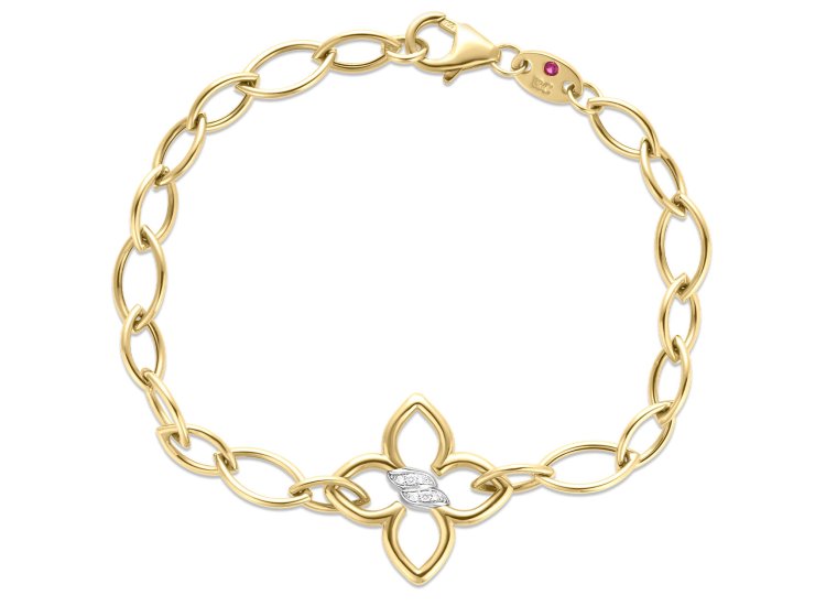Cialoma Round Diamond Bracelet in 18K Yellow and White Gold