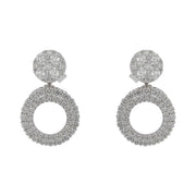 1.87ct Diamond Prong Set Stud Earrings in 14K White Gold with 2 Way Jackets