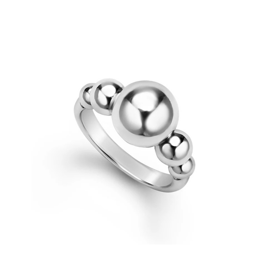 Caviar Bubbly 10mm Ring in Sterling Silver, size 7